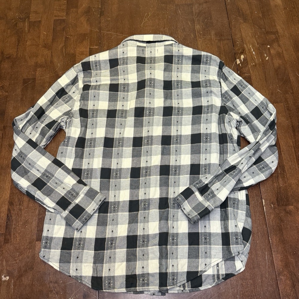 Frye Men's Jacquard Flannel, Size XL, Heather‎ Grey - Picture 4 of 7
